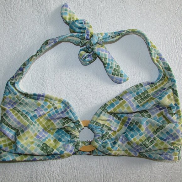 INC Tiled Look Halter Bikini - Sz XS - NEW - Picture 8 of 13